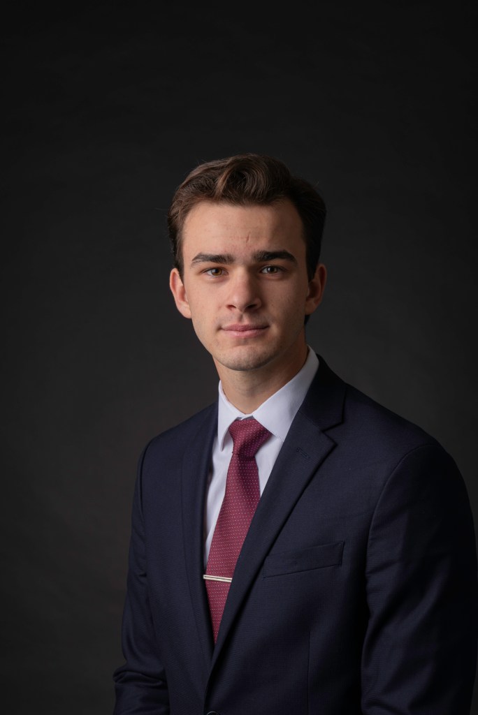 Man in suite and tie. studio photography.